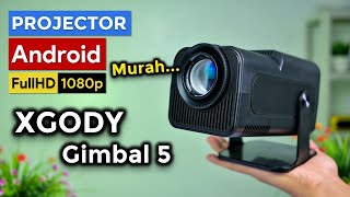 PROJECTOR ANDROID XGODY Gimbal 5  Proyektor Portable FullHD 1080p Murah [upl. by Nowujalo]