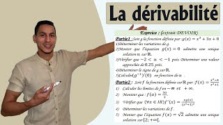 dérivabilité 2bac exercices  tvi  méthode de dichotomie  dérivée de fonction réciproque  devoir [upl. by Veedis940]