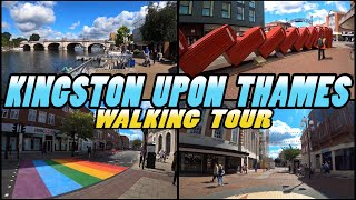 KINGSTON UPON THAMES Walking Tour  London  England 4k [upl. by Adest425]