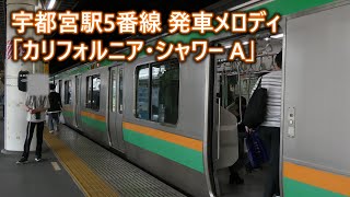 【高音質】宇都宮駅5番線 発車メロディ「カリフォルニア・シャワー A」 [upl. by Ashford]