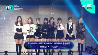 180830 TWICE Cut SORIBADA BEST KMUSIC AWARDS [upl. by Oigimer]