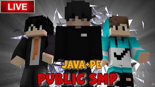 Minecraft SMP LIVE  PUBLIC SMP 247 JAVA  BEDROCK  PLAYING Survival live [upl. by Piefer]