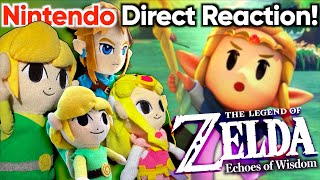 LaL Zelda Plush Echoes of Wisdom Reaction  Nintendo Direct [upl. by Iaras]