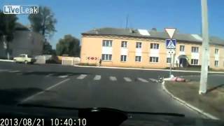 Cyclist Hits a Pole [upl. by Schild]