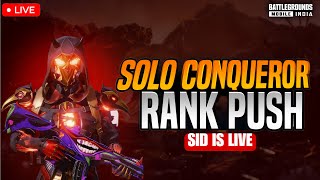 PLATINUM TO CONQUEROR  SOLO RANK PUSH BGMI LIVE  CONQUEROR RANK PUSH TIPS AND TRICKS [upl. by Coe]