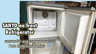 Sanyo no frost refrigerator compressor running but not cooling troubleshooting and repair [upl. by Inobe]