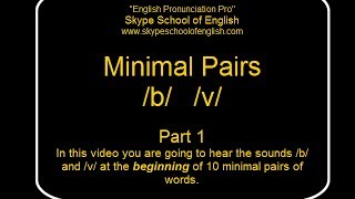 Minimal Pairs b and v Part 1  b and v sounds at the beginning of words [upl. by Dinesh]