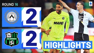 UDINESESASSUOLO 22  HIGHLIGHTS  Berardi and Lucca shine in fourgoal thriller  Serie A 202324 [upl. by Brantley760]