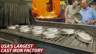 How Americas Largest Cast Iron Pan Factory Makes Almost Two Million Pans per Month — Dan Does [upl. by Maidel762]