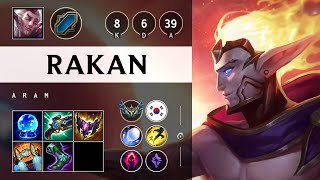 Rakan ARAM Triple Kill Killing spree  KR Challenger Patch 1422 [upl. by Deron]