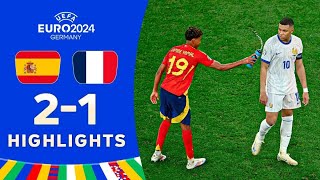 Spain vs France 21 HIGHLIGHTS  EURO 2024 [upl. by Darum]