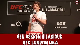 Funny Ben Askren QampA Highlights from UFC London [upl. by Guyon643]