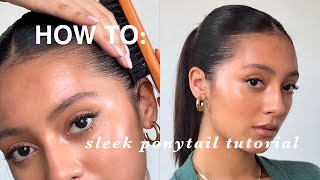 HOW TO Sleek Ponytail Tutorial model inspired  Sloan Byrd [upl. by Llechtim574]