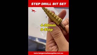 HSS Step Drill Bit Set Titanum 3PCS stepdrills [upl. by Lejeune257]