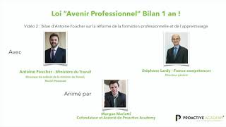 Bilan dAntoine Foucher sur la réforme de la formation professionnelle et de lapprentissage [upl. by Ahsimin711]