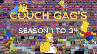 simpsons The Simpsons couch gags season 1 to 34 thesimpsons [upl. by Shalom]