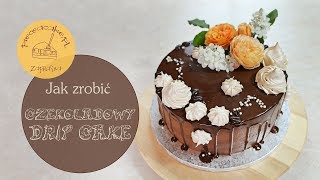 Jak zrobić tort urodzinowy z czekoladową polewą i kwiatami  How to make a chocolate drip cake [upl. by Eednac]