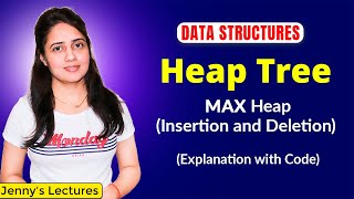 78 Max Heap Insertion and Deletion  Heap Tree Insertion and Deletion with example Data Structure [upl. by Snyder34]