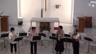 Super flumina Babylonis  Ricercare Primo Tono Palestrina recorder quartet [upl. by Delbert]