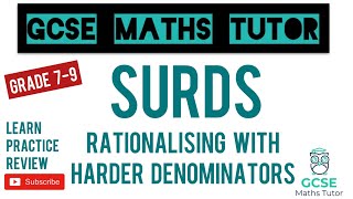 Rationalising with Harder Denominators  Grade 79 Playlist  GCSE Maths Tutor [upl. by Nonohcle166]