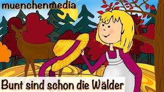 🎵 Bunt sind schon die Wälder  Kinderlieder zum Mitsingen  Volkslieder  muenchenmedia [upl. by Pinzler451]