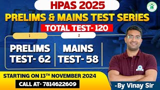 HPAS 2025  Prelims and Mains Test Series  Starting from 13th Nov 2024  CivilsTap Himachal [upl. by Gardell]