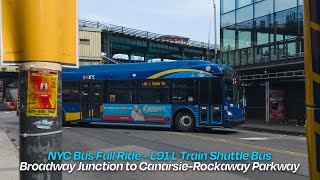 L91 L Train Shuttle Bus Full Ride  Broadway Junction to Canarsie [upl. by Braasch]