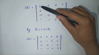 How to take Determinant of 4x4 Matrix using Cofactor expansion  4 by 4 determinant expansion [upl. by Vedi]