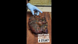 Cooking Chuck Roast Like a Steak  Reverse Seared Chuck Roast shorts [upl. by Nottarts]