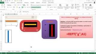 Excel  Créer un Indicateur de type jauge grâce à la fonction Rept [upl. by Alansen531]