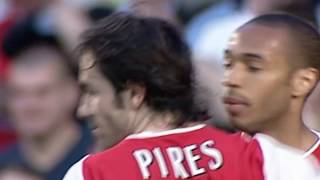 Robert Pires hat trick vs Southampton  200203 HQ [upl. by Niletak]