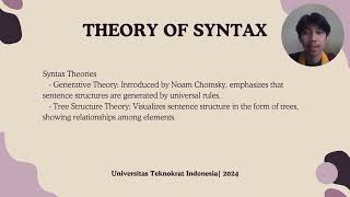 quotTheories of Semantics Syntax and Pragmatics in Linguisticsquot [upl. by Atsocal]