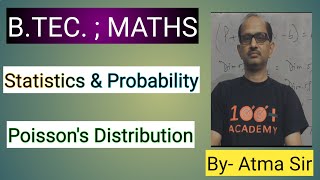 BTEC MATHS Probability amp Statistics  Poissons Distribution BY Atma Sir‎AtmaAcademy [upl. by Ecnerol]