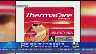 Pfizer Recalls Thermacare Heat Wraps That Could Leak Burn User [upl. by Ynnod]