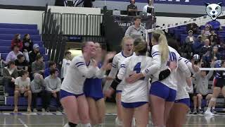 Daemen womens volleyball ECC semifinals highlights vs Mercy [upl. by Aekin]