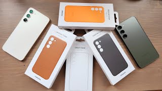 Official Samsung Galaxy S23 Leather Silicone and Clear Slim Cases  Unboxing and HandsOn [upl. by Atiekan]