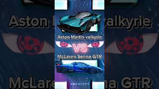 Aston Martin Valkyrie 💚 VS McLaren Senna GTR 💙 car automobile shorts vs [upl. by Stedman]