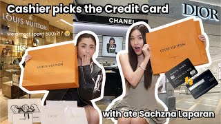 Cashier picks Credit Card Challenge with Sachzna Laparan SUPER TINDI II Bea Borres [upl. by Fechter]