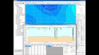 Tutorial 18  Crosssection and 3D visualization of borehole and geology data [upl. by Polak]