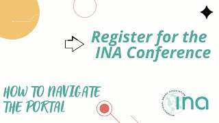 Register for INA Conference [upl. by Moria54]