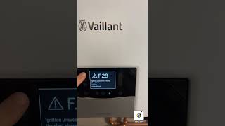 how to reset vaillant ecotec plus new model reset f 28 [upl. by Acinad]