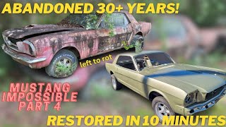 Abandoned 30 YEARS 1965 Mustang restoration in 10 minutes IMPOSSIBLE [upl. by Avigdor]