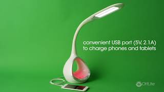 LED Desk Lamp with Color Changing Tunnel amp USB [upl. by Larimore237]