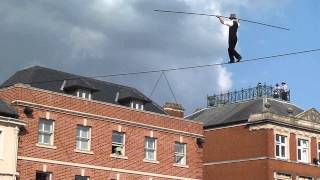 Chris Bull High Wire Walk Devizes  03 [upl. by Anomis129]