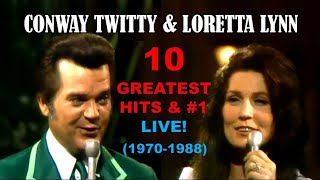 CONWAY TWITTY amp LORETTA LYNN  10 Greatest Hits amp 1 Songs  LIVE 19701988 [upl. by Annam278]