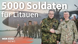 BundeswehrBrigade in Litauen Erste Soldaten fliegen an die NATOOstflanke  WDR aktuell [upl. by Pallas]