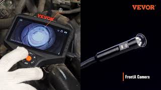 VEVOR Triple Lens Inspection Camera with Light 5quot IPS Screen Industrial Borescope 8X Zoom 1080P [upl. by Ydnab]