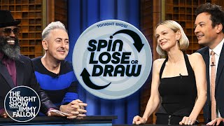 Spin Lose or Draw with Carey Mulligan and Alan Cumming  The Tonight Show Starring Jimmy Fallon [upl. by Bettye]