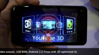 Handson ATampT LG Thrill 4G Optimus 3D  3D stereoscopic camera demo at CTIA 2011 [upl. by Llebpmac]