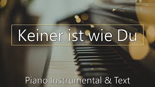 Keiner ist wie Du  Piano Instrumental Cover  Lyric Video mit Text  There is none like You [upl. by Hollis25]